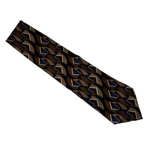 Ziggurat by Mulberberry Neckwear Geometric 100% imported silk made in USA